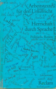 Blaues Reclam-Heft-Cover mit handschriftlichen Ergänzungen